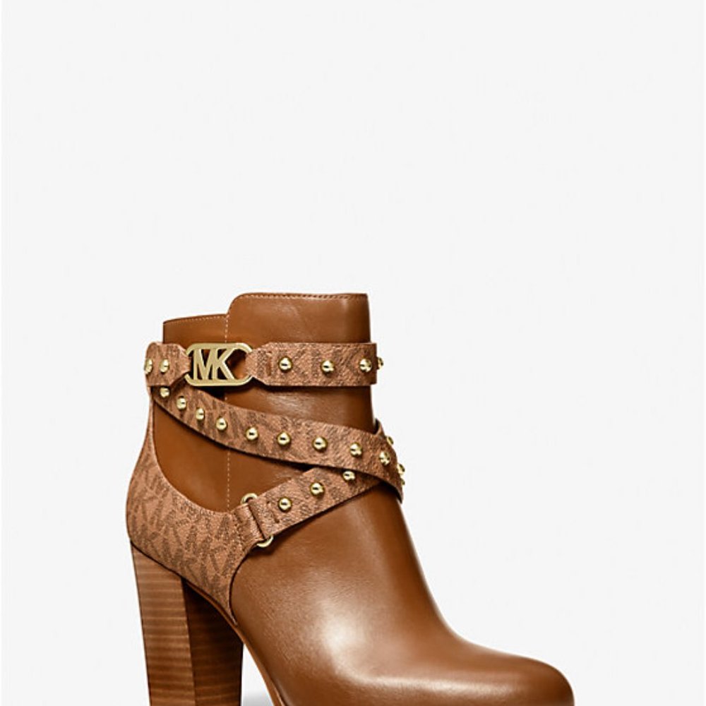 Michael Kors Kincaid Studded Logo Trim Ankle Boot